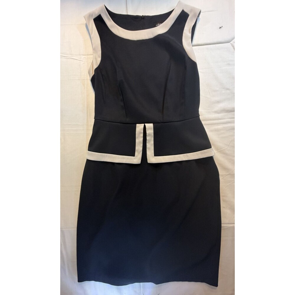 🖤🤍 Connected Apparel Black & White Dress Women's Size 8 Elegant Cocktail Dress